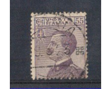 1917/20 - LOTTO/REG110U - REGNO - 55c. VIOLETTO - USATO