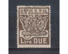 1923 - LOTTO/REG145UF - REGNO - 2 LIRE MARCIA SU ROMA - USATO 1923 - LOTTO/REG145UF - REGNO - 2 LIRE MARCIA SU ROMA - USATO