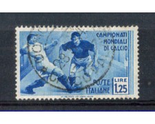 1934 - LOTTO/REG362U - REGNO - 1,25 LIRE MOND. CALCIO - USATO 1934 - LOTTO/REG362U - REGNO - 1,25 LIRE MOND. CALCIO - USATO