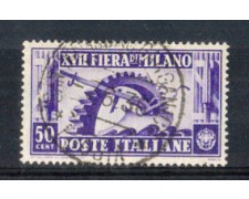 1936 - LOTTO/REG396U - REGNO - 50c. FIERA DI MILANO - USATO 1936 - LOTTO/REG396U - REGNO - 50c. FIERA DI MILANO - USATO