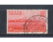 1936 - LOTTO/REG399U - REGNO - 20c. BIMILLENARIO ORAZIO - USATO 1936 - LOTTO/REG399U - REGNO - 20c. BIMILLENARIO ORAZIO - USATO