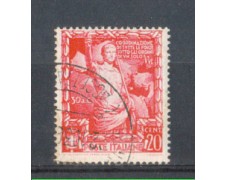 1938 - LOTTO/REG440U - REGNO - 20c. PROCLAMAZIONE IMPERO - USATO