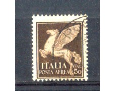 1930 - LOTTO/REGA13U - REGNO - POSTA AEREA - 50c. SEPPIA USATO 1930 - LOTTO/REGA13U - REGNO - POSTA AEREA - 50c. SEPPIA USATO
