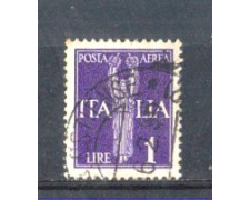 1930 - LOTTO/REGA16U - REGNO - POSTA AEREA 1 LIRA VIOL. - USATO 1930 - LOTTO/REGA16U - REGNO - POSTA AEREA 1 LIRA VIOL. - USATO