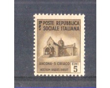 1944 - LOTTO/RSI502N - RSI - 5c. MONUMENTI DISTRUTTI - NUOVO 1944 - LOTTO/RSI502N - RSI - 5c. MONUMENTI DISTRUTTI - NUOVO