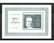 1970 - GERMANIA DDR - BEETHOVEN - FOGLIETTO NUOVO - LOTTO/36390 1970 - GERMANIA DDR - BEETHOVEN - FOGLIETTO NUOVO - LOTTO/36390