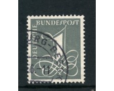 1955 - GERMANIA FEDERALE - CIFRA 1 NEL CENTRO - LOTTO/30792U 1955 - GERMANIA FEDERALE - CIFRA 1 NEL CENTRO - LOTTO/30792U