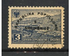 Albania 1946 3 f. Blue Proclamation of the Republic - Used - LOTTO/31811