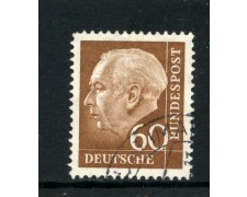 1957 - GERMANIA FEDERALE - 60p. BRUNO GIALLO HEUSS - USATO - LOTTO/30802U 1957 - GERMANIA FEDERALE - 60p. BRUNO GIALLO HEUSS - USATO - LOTTO/30802U