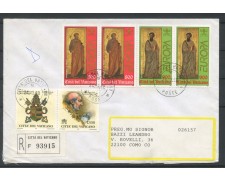 1998 - VATICANO - LOTTO/47691 - EUROPA 2 V. COPPIA SU BUSTA RACCOMANDATA PER COMO 1998 - VATICANO - LOTTO/47691 - EUROPA 2 V. COPPIA SU BUSTA RACCOMANDATA PER COMO