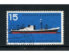 1957 - GERMANIA FEDERALE - 15p- GIORNATA DELLA MARINA - USATO - LOTTO/30812U