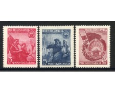1949 - JUGOSLAVIA - REPUBBLICA DI MACEDONIA  3v. - NUOVI - LOTTO/33764