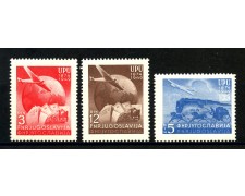 1949 - JUGOSLAVIA - 75° ANNIVERSARIO U.P.U 3v. - NUOVI - LOTTO/33765