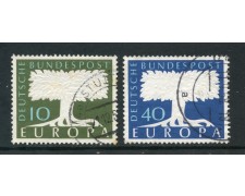 1957 - GERMANIA FEDERALE - EUROPA 2v - USATI - LOTTO/30816