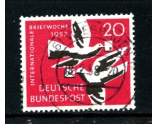 1957 - GERMANIA FEDERALE -  20p. SETTIMANA DELLA LETTERA - USATO - LOTTO/30818U