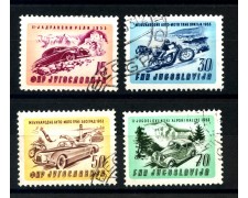 1953 - JUGOSLAVIA - CORSE AUTO E MOTO  4v. - USATI - LOTTO/33783