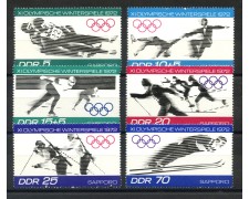 1971 - GERMANIA DDR - OLIMPIADI DI SAPPORO 6v. - NUOVI - LOTTO/36423 1971 - GERMANIA DDR - OLIMPIADI DI SAPPORO 6v. - NUOVI - LOTTO/36423