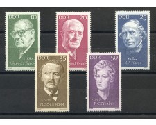 1972 - GERMANIA DDR - PERSONALITA' 5v. - NUOVI - LOTTO/36424 1972 - GERMANIA DDR - PERSONALITA' 5v. - NUOVI - LOTTO/36424