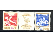 1972 - GERMANIA DDR - CONFEDERAZIONE DEL LAVORO 2v.- NUOVI - LOTTO/36432 1972 - GERMANIA DDR - CONFEDERAZIONE DEL LAVORO 2v.- NUOVI - LOTTO/36432