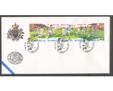 1994 - SAN MARINO - MONDIALI DI CALCIO 5v. STRISCIA - BUSTA FDC - LOTTO/31797