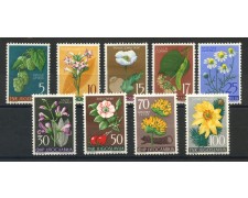 1955 - JUGOSLAVIA - FIORI 9 v. - NUOVI - LOTTO/33797