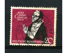 1958 - GERMANIA FEDERALE - 20p. CARDINAL CUSANO - USATO - LOTTO/30834U