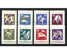 1960 - JUGOSLAVIA - OLIMPIADI DI ROMA 8 v. - NUOVI - LOTTO/33827