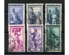 1955 - REPUBBLICA - LOTTO/48425 - ITALIA AL LAVORO 6v. USATI 1955 - REPUBBLICA - LOTTO/48425 - ITALIA AL LAVORO 6v. USATI