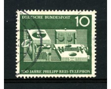 1961 - GERMANIA FEDERALE - 10p. CENTENARIO DEL TELEFONO - USATO - LOTTO/30863U 1961 - GERMANIA FEDERALE - 10p. CENTENARIO DEL TELEFONO - USATO - LOTTO/30863U