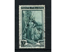 1955 - REPUBBLICA - LOTTO/48426B - 65 LIRE ITALIA AL LAVORO USATO 1955 - REPUBBLICA - LOTTO/48426B - 65 LIRE ITALIA AL LAVORO USATO