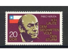 1974 - GERMANIA DDR - PABLO NERUDA - NUOVO - LOTTO/36484 1974 - GERMANIA DDR - PABLO NERUDA - NUOVO - LOTTO/36484