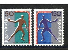 1965 - JUGOSLAVIA - TENNIS DA TAVOLO  2 v. - NUOVI - LOTTO/33862