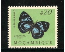 1953 - MOZAMBICO - 20c. FARFALLE - LING. - LOTTO/29062 1953 - MOZAMBICO - 20c. FARFALLE - LING. - LOTTO/29062