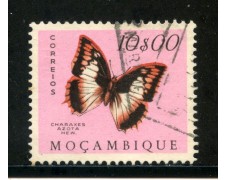 1953 - MOZAMBICO - 10 e. FARFALLE - USATO - LOTTO/29078 1953 - MOZAMBICO - 10 e. FARFALLE - USATO - LOTTO/29078