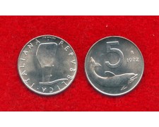 1972 - REPUBBLICA - 5 LIRE DELFINO - FIOR DI CONIO - LOTTO/M29159 1972 - REPUBBLICA - 5 LIRE DELFINO - FIOR DI CONIO - LOTTO/M29159