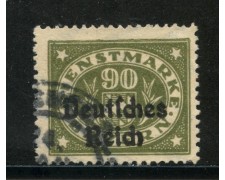 1920 - GERMANIA REICH SERVIZI - 90 p. GRIGIO OLIVA - USATO - LOTTO/29257 1920 - GERMANIA REICH SERVIZI - 90 p. GRIGIO OLIVA - USATO - LOTTO/29257