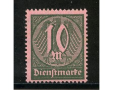 1922/23 - GERMANIA REICH SERVIZI - 10m. VERDE SCURO - NUOVO - LOTTO/29261 1922/23 - GERMANIA REICH SERVIZI - 10m. VERDE SCURO - NUOVO - LOTTO/29261