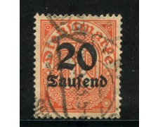 1923 - GERMANIA REICH SERVIZI - 20 su 30p. ARANCIO - USATO - LOTTO/29264 1923 - GERMANIA REICH SERVIZI - 20 su 30p. ARANCIO - USATO - LOTTO/29264