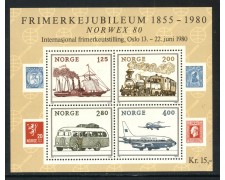 1980 - NORVEGIA - NORVEX 80 - FOGLIETTO NUOVO - LOTTO/29310 1980 - NORVEGIA - NORVEX 80 - FOGLIETTO NUOVO - LOTTO/29310