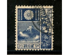 1922 - GIAPPONE - 20 s. BLU - USATO - LOTTO/29700