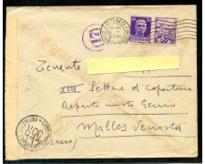 1943 - REGNO - 50c. PROPAGANDA DI GUERRA SU BUSTA PER MALLES - LOTTO/29971 1943 - REGNO - 50c. PROPAGANDA DI GUERRA SU BUSTA PER MALLES - LOTTO/29971