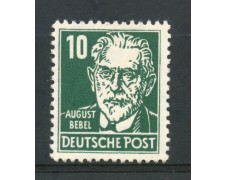 1948 - GERMANIA OCC. SOVIETICA - 10p. VERDE BEBEL - NUOVO - LOTTO/30034