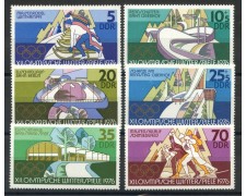 1975 - GERMANIA DDR - OLIMPIADI DI INNSBRUCK 6v.- NUOVI - LOTTO/36535 1975 - GERMANIA DDR - OLIMPIADI DI INNSBRUCK 6v.- NUOVI - LOTTO/36535
