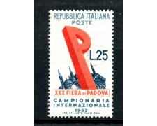 1952 - REPUBBLICA - 30° FIERA DI PADOVA - NUOVO - LOTTO/30418 1952 - REPUBBLICA - 30° FIERA DI PADOVA - NUOVO - LOTTO/30418