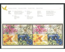 2001 - SVIZZERA/SINGAPORE - FIORI - 2 FOGLIETTI NUOVI - FOLDER - LOTTO/37354F 2001 - SVIZZERA/SINGAPORE - FIORI - 2 FOGLIETTI NUOVI - FOLDER - LOTTO/37354F