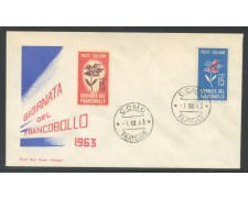 1963 - REPUBBLICA - GIORNATA DEL FRANCOBOLLO - BUSTA FDC - LOTTO/31936 1963 - REPUBBLICA - GIORNATA DEL FRANCOBOLLO - BUSTA FDC - LOTTO/31936