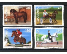 1999 - SLOVENIA - SPORT  EQUESTRI 4 v. - NUOVI - LOTTO/33974