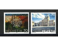 2002 - SVIZZERA - ANNIVERSARI 2v. - NUOVI - LOTTO/37363 2002 - SVIZZERA - ANNIVERSARI 2v. - NUOVI - LOTTO/37363