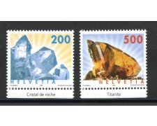 2002 - SVIZZERA - MINERALI 2v. - NUOVI - LOTTO/37374 2002 - SVIZZERA - MINERALI 2v. - NUOVI - LOTTO/37374