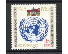 1985 - GERMANIA DDR - 40° ANNIVERSARIO ONU - NUOVO - LOTTO/36643 1985 - GERMANIA DDR - 40° ANNIVERSARIO ONU - NUOVO - LOTTO/36643